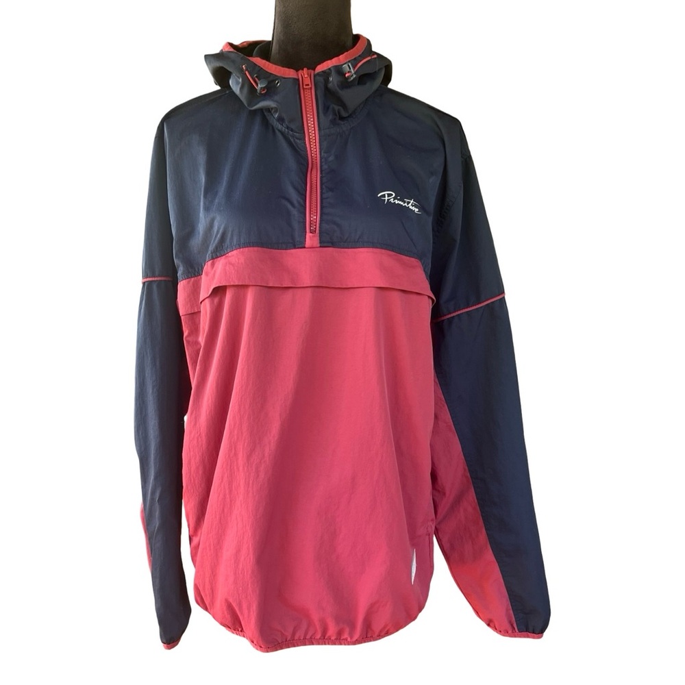 Primitive Navy and Red Windbreaker Jacket EUC